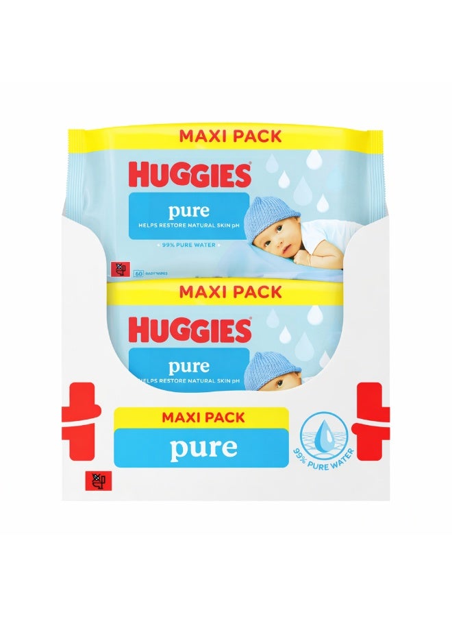 هجيز مناديل مبللة للأطفال خالية من البلاستيك، 12 × 60 منديل، آمنة لبشرة الأطفال الحساسة - Image 4